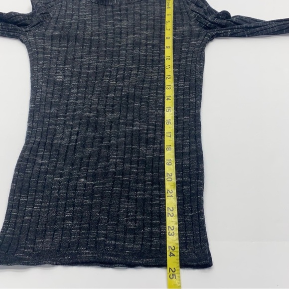 Banana Republic Women’s Charcoal Merino Wool Sweater SM Ribbed Crew neck - Picture 8 of 10